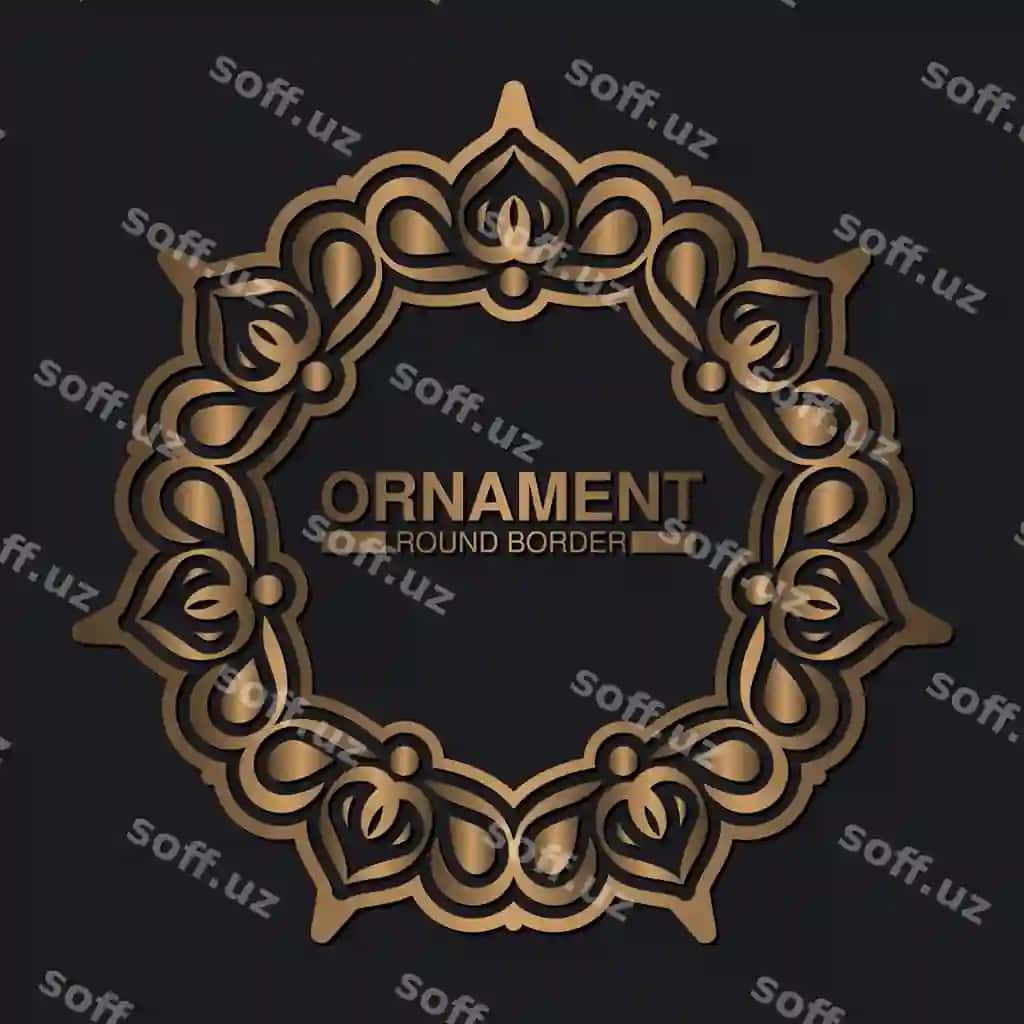 Hashamatli bezak naqshlari doirasi dizayni | Luxury ornament pattern circle design