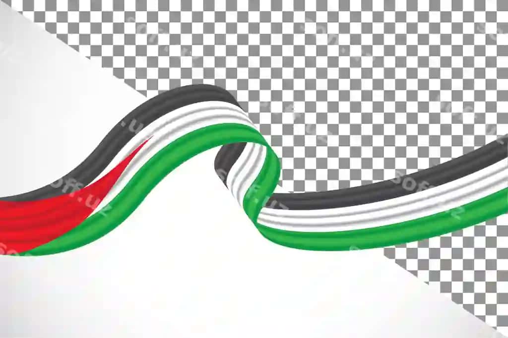 3D lenta Falastin bayrog'i 29 | 3d ribbon palestine flag29