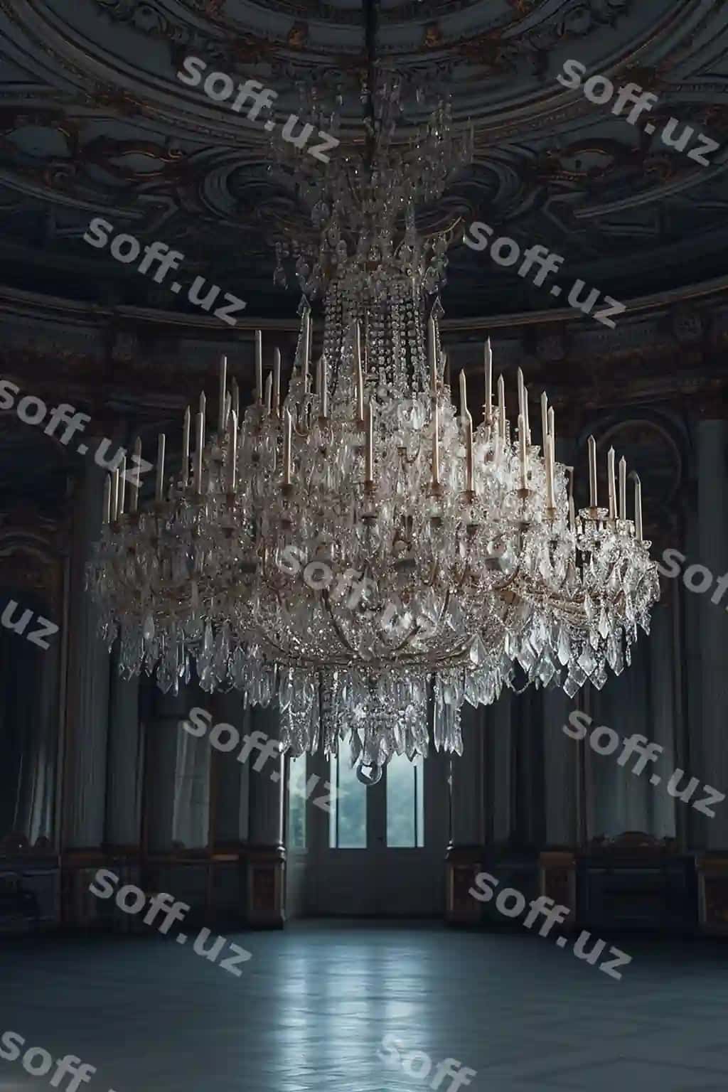 Yuqori qismida yozuvli qandil | Chandelier with words chandelier top