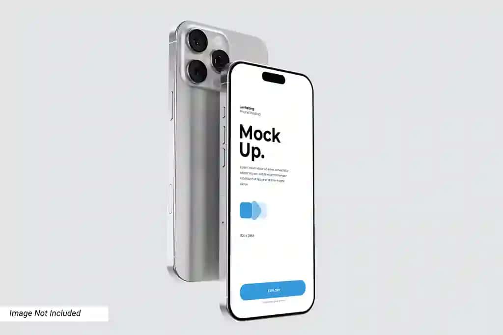 Levitating telefon maketi | Levitating phone mockup