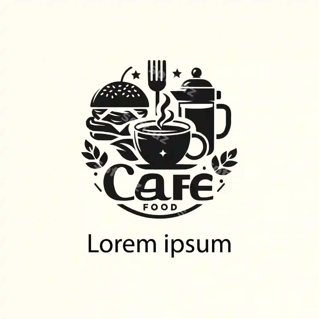 Kafe taomlari logotipini o'z brendingiz dizaynida yarating | Cafe food logo design your brand