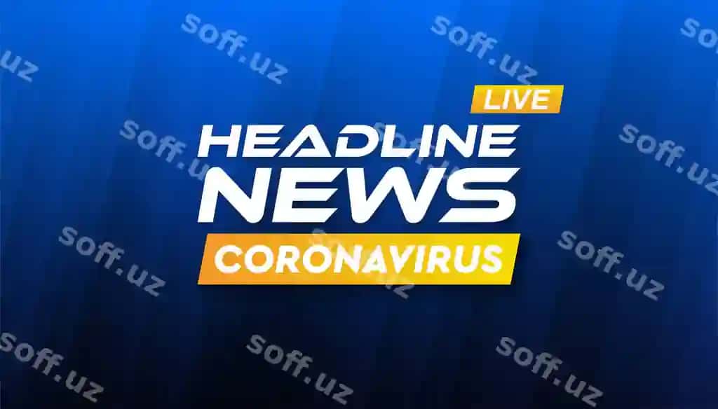 Sarlavha yangiliklar koronavirus banner fon shablon | Headline news coronavirus banner background template