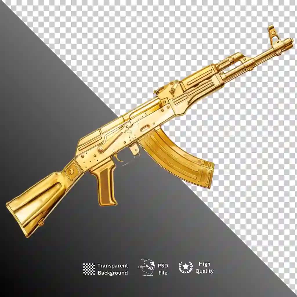 Qurol bilan ajratilgan shaffof fon | Gun isolated transparent background