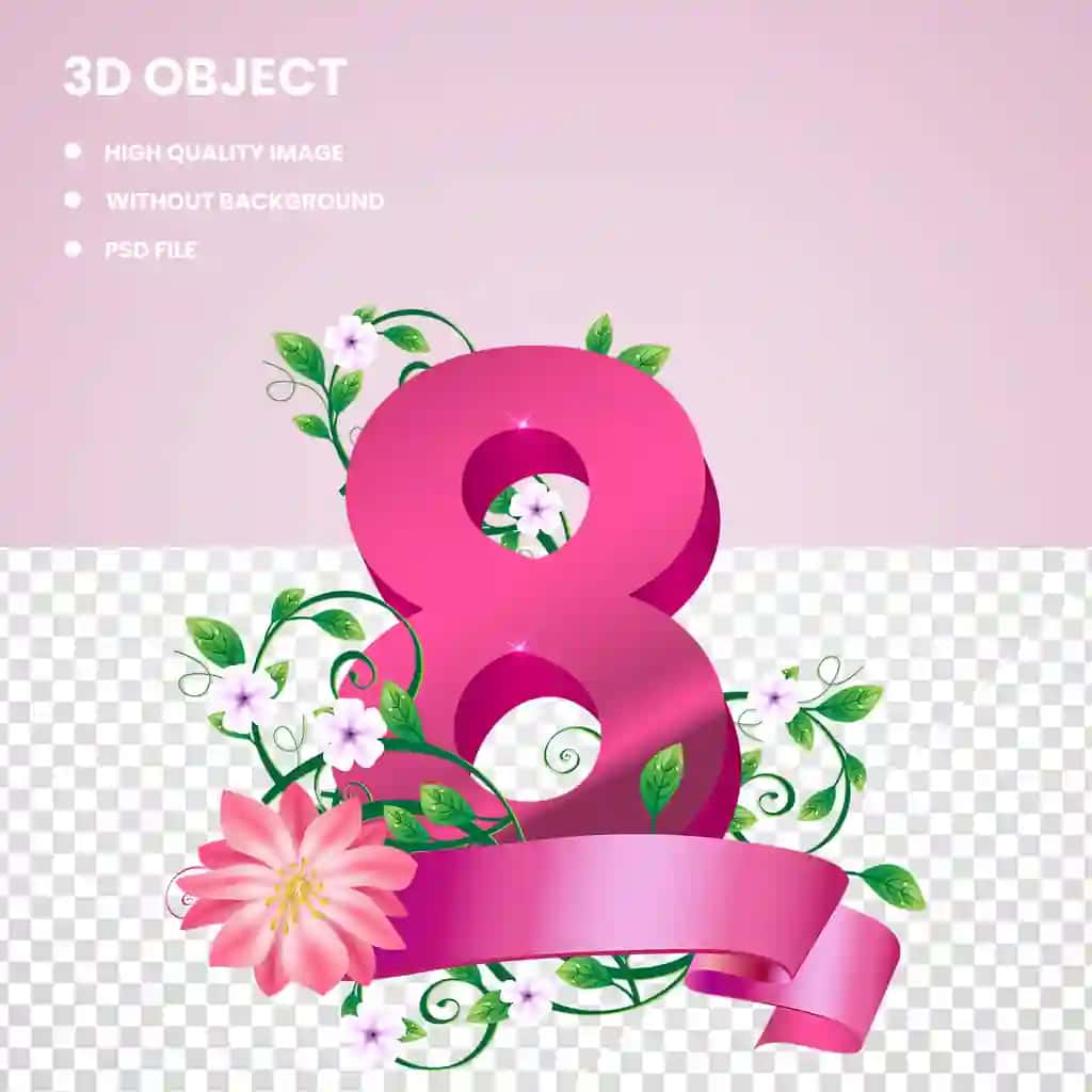 8 raqami gulli | Number 8 floral
