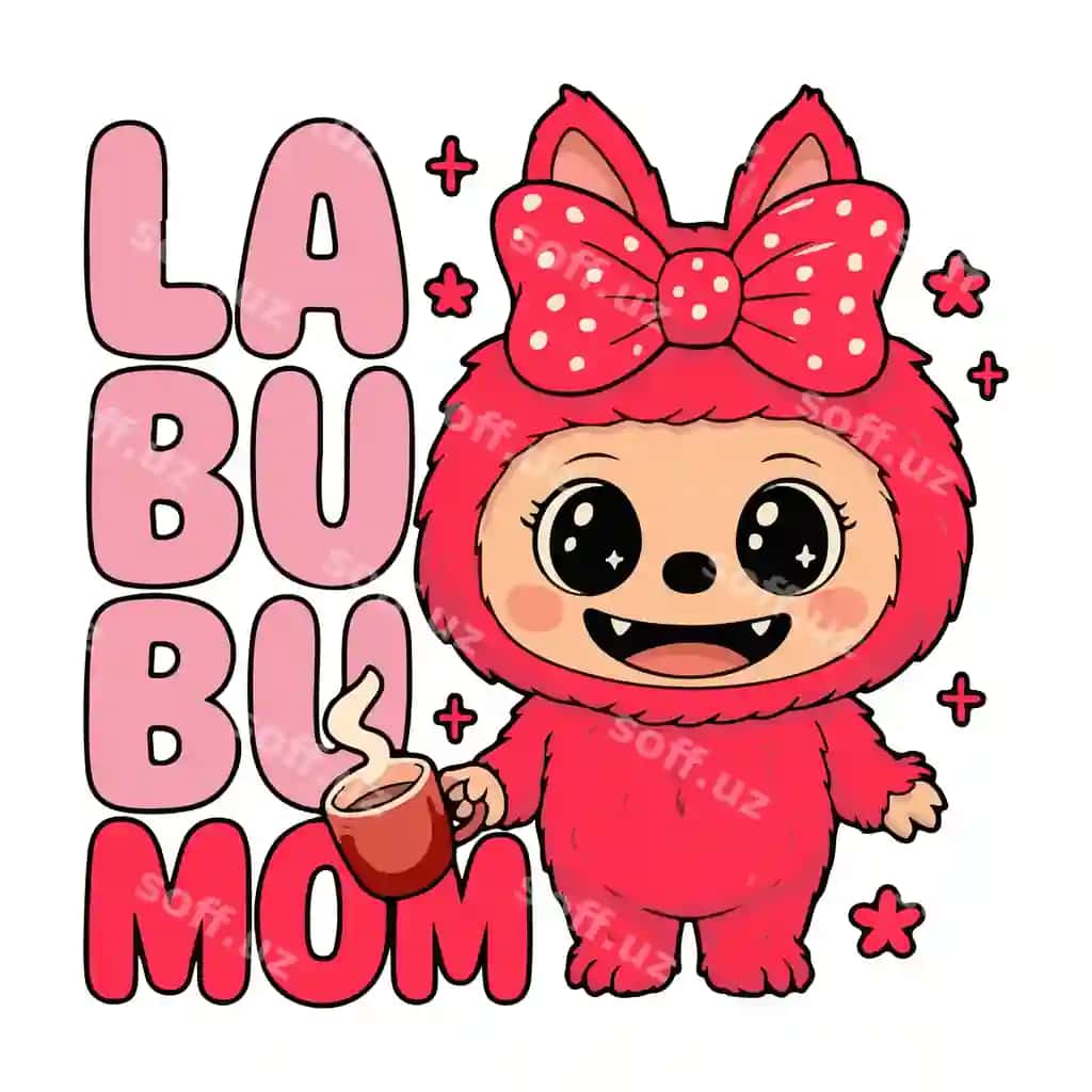Labubu ona kofe bilan yoqimli yirtqich hayvon multfilmi | Labubu mom with coffee cute monster cartoon