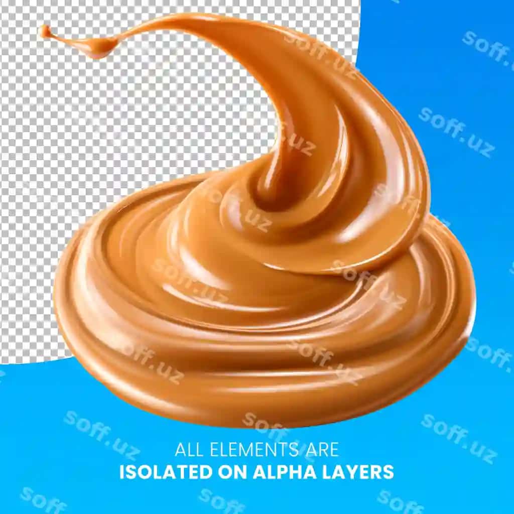 Psd yeryong'oq yog'i splash izolyatsiyalangan alfa qatlami png | Psd peanut butter splash isolated alpha layer png