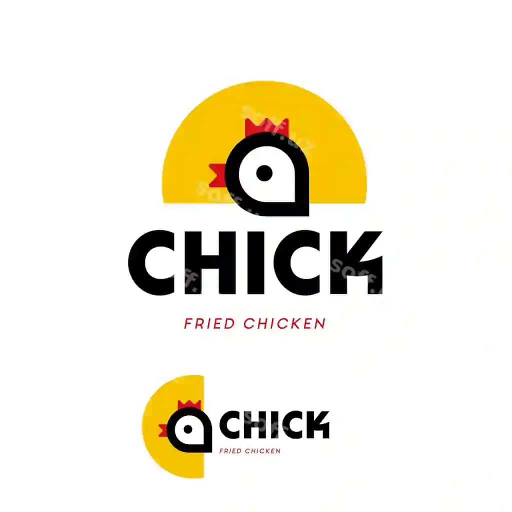 Logotip dizayn jo'ja qovurilgan tovuq | Logotype design chick fried chicken