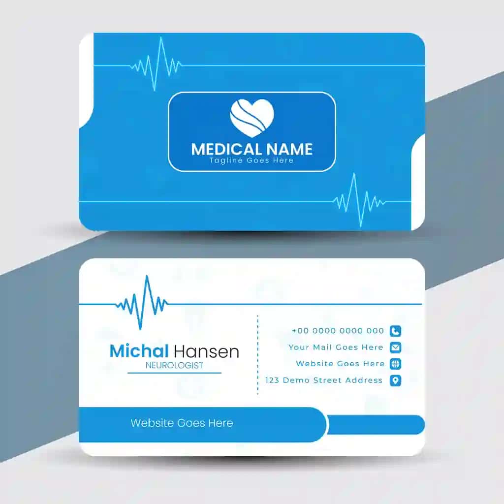 Tibbiy tashrif qog'ozi nevrologi | Medical business card neurologist