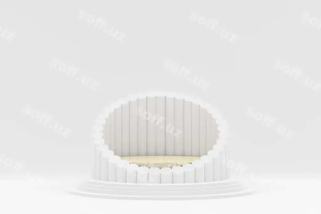 Podium minimal oq kosmetik mahsulot taqdimoti | Podium minimal white cosmetic product presentation