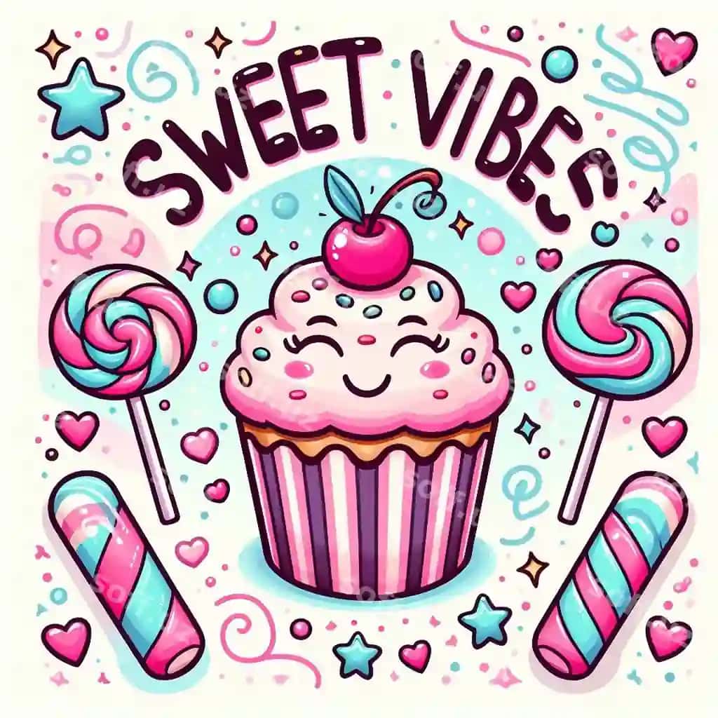 Kupkake so'zlar bilan chizish shirin uxlashlar u | Drawing cupcake with words sweet dreams it