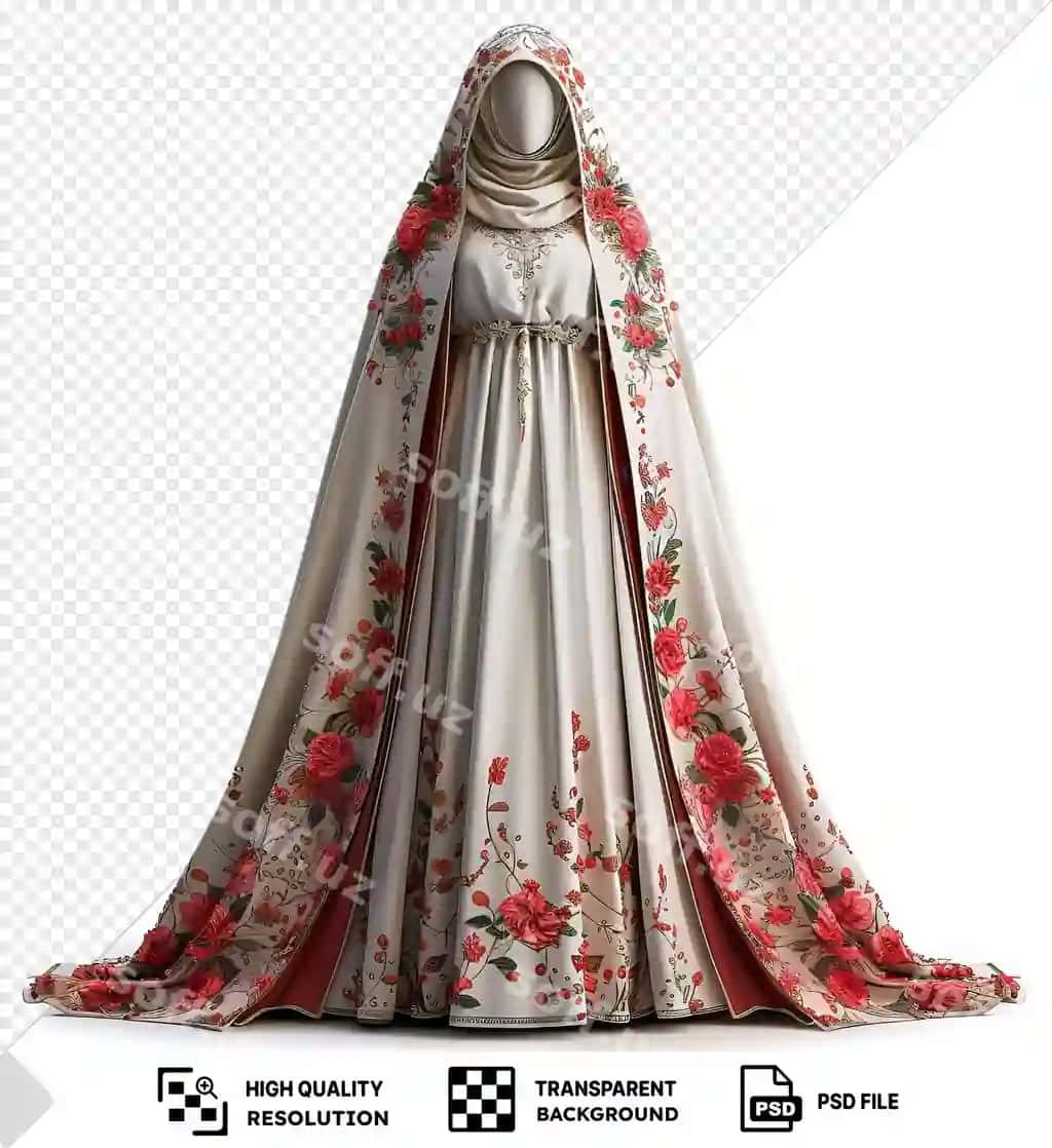 Ramazon an'anaviy liboslari oq libosli izolyatsiyalangan fon | Ramadan traditional dress isolated background featuring white dress