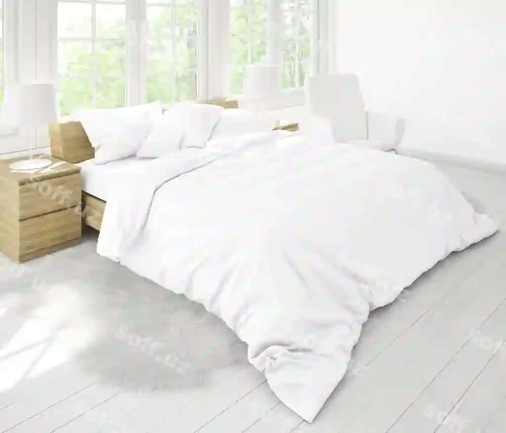 Hoqiqiy ikki kishilik xona mebellar bilan katta oynalarga ega | Realistic double bedroom with furniture big windows