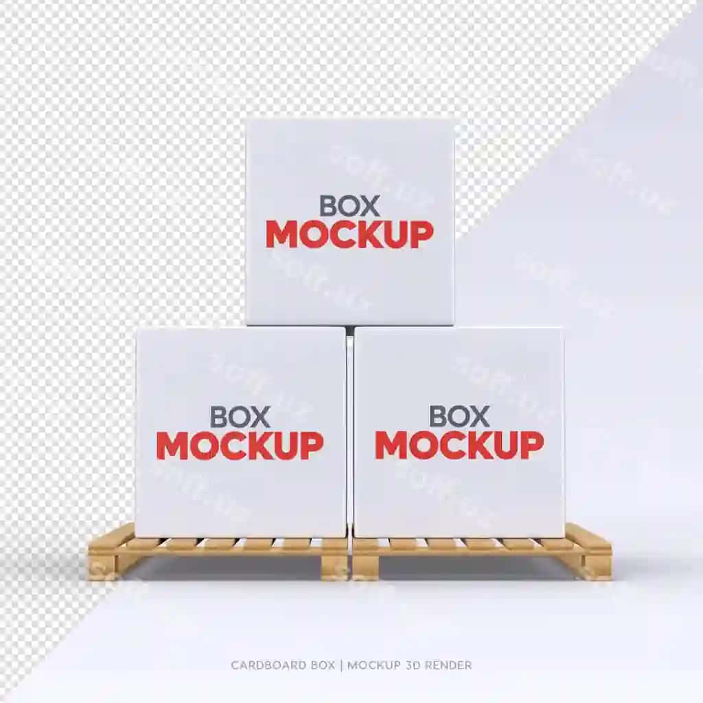 3d rendering karton quti namunasi | 3d rendering cardboard box mockup