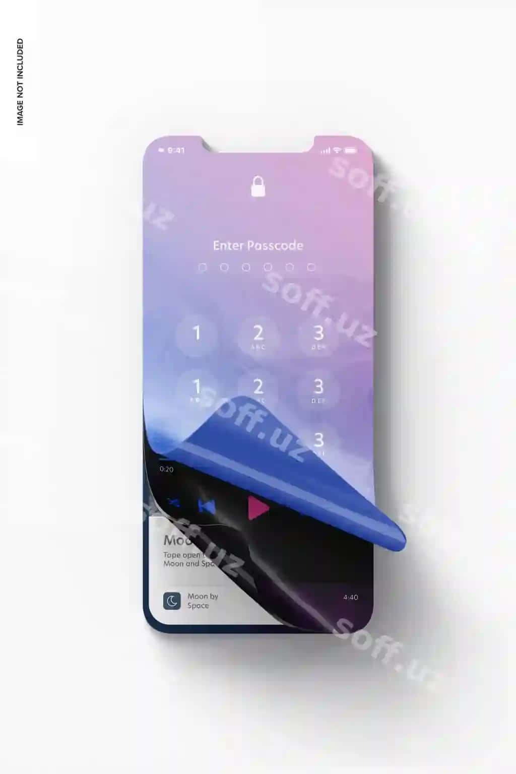 Moslashuvchan ilova ekrani foydalanuvchi interfeysi modeli qatlam qilingan | Flexible app screen ui mockup stacked