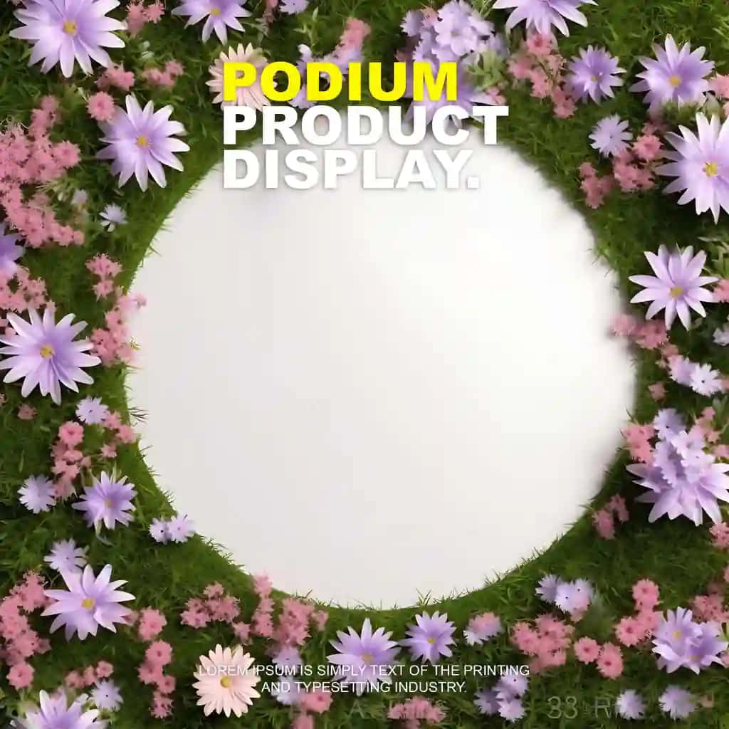 Nafis tabiiy podium mahsuloti namoyishi sahnasi namoyishi maketi | Elegant natural podium product display stage display mockup show