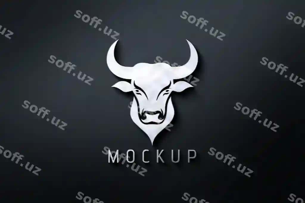 Realistik brend sign logotip mockup | Realistic branding sign logo mockup