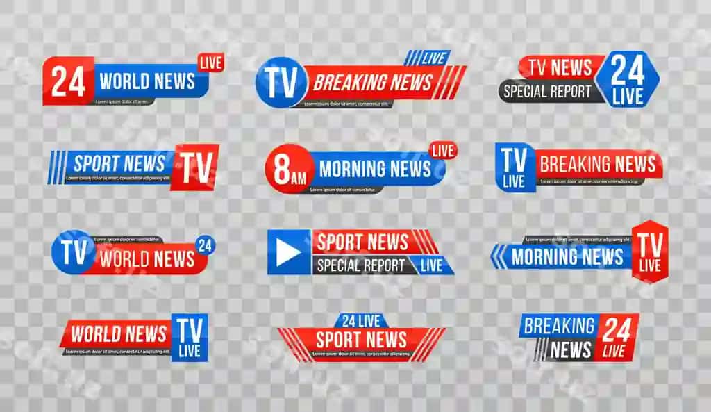 Yangi xabarlar banner matn paneli | Breaking news banner text bar