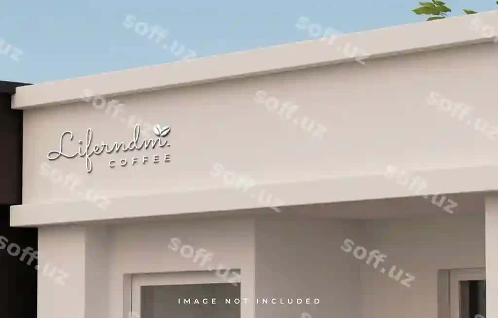 Do'kon oldi logotipi namunasi bino logotipi namunasi | Storefront logo mockup building logo mockup
