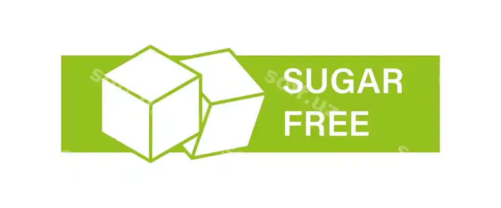Yashil shakar bepul logotipi oq fonda tekis uslubdagi organik oziq-ovqat vektori | Green sugar free logo white background flat style organic food vector