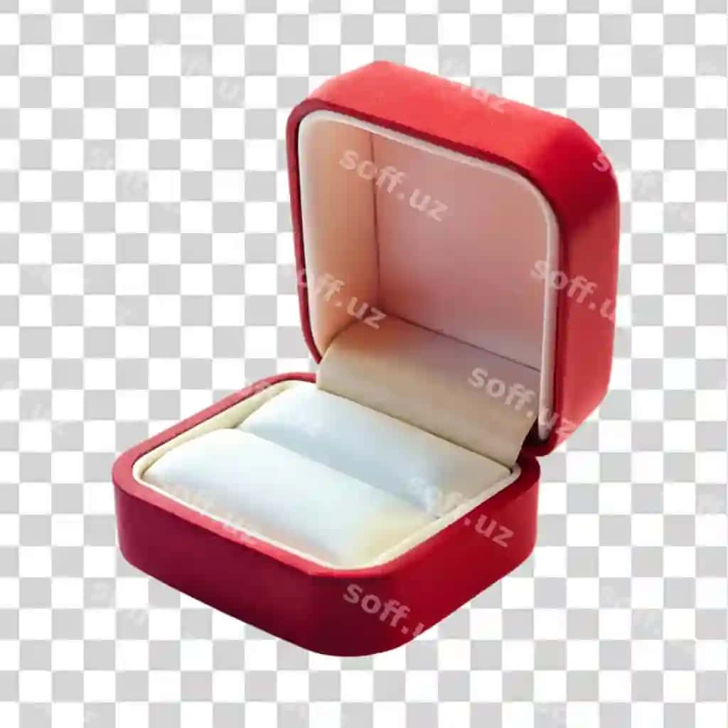 Bo'sh halq qutichi ajraltirilgan shaffof fonda | Empty ring box isolated transparent background