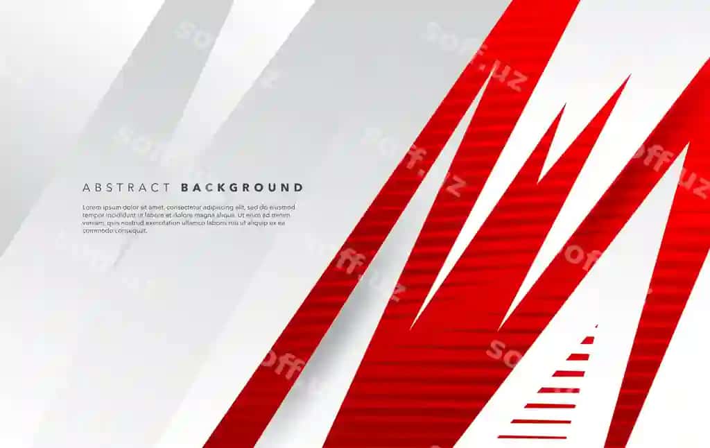 Zamonaviy qizil, oq mavhum fon dizayni shabloni | Modern red white abstract background design template