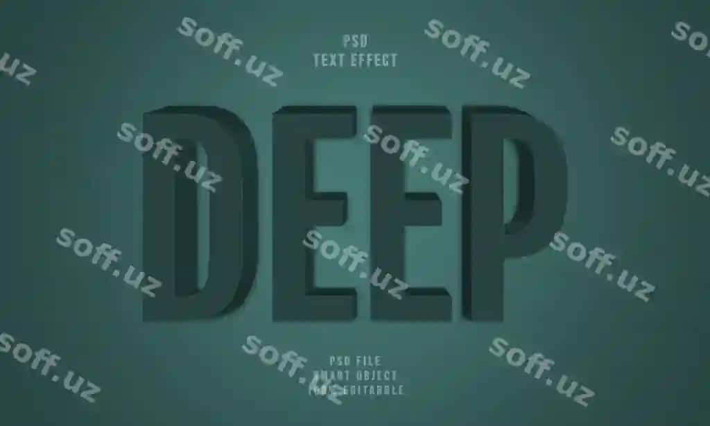 Psd chuqur 3D matn effekti uslubi | Psd deep 3d text effect style