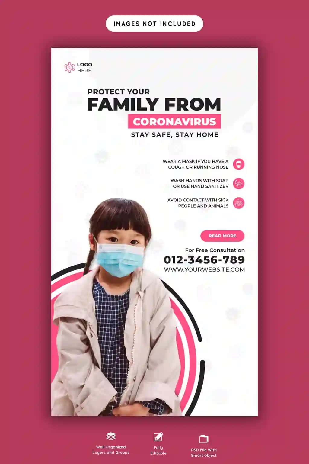 Koronavirus covid 19 banner shabloni | Coronavirus covid 19 banner template