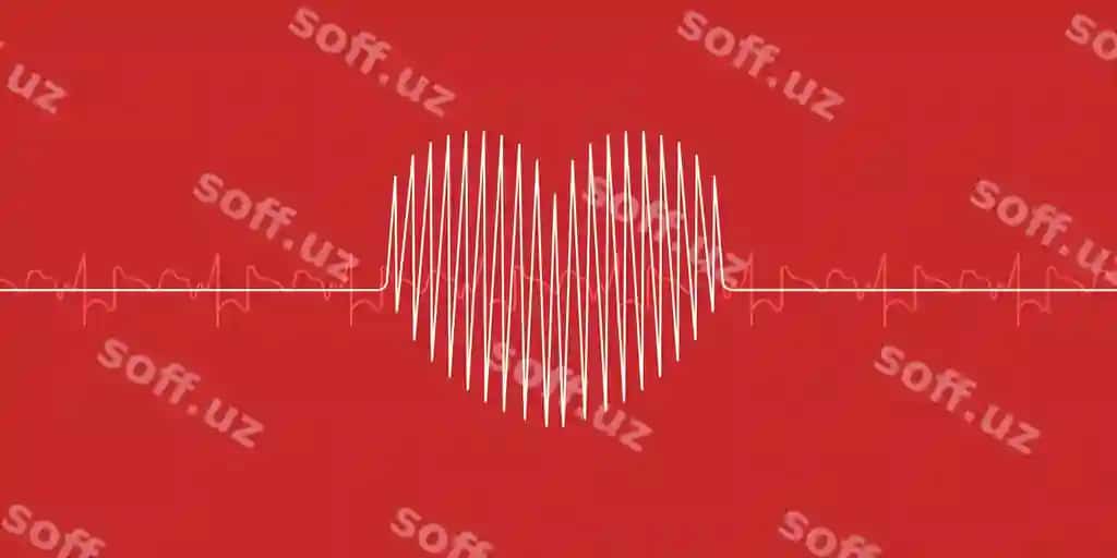 Qalb shakli Dalgali chiziq Qalb urushi Elektrokardiogramma Puls | Heart shape wavy line heart beat electrocardiogram pulse