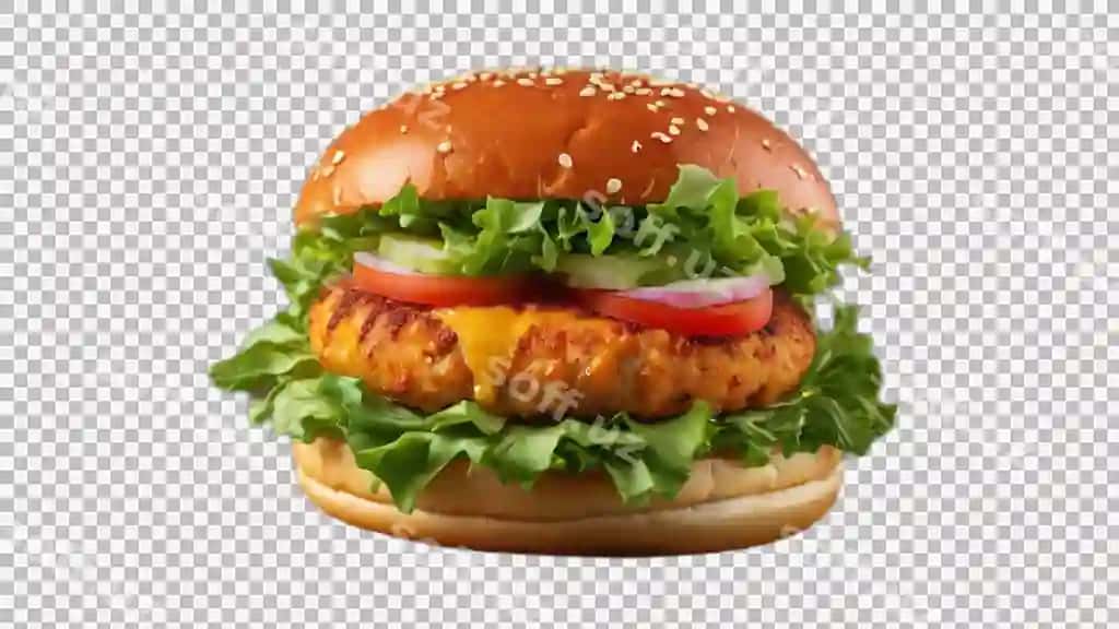 Psd burger bilan bacon cheese bacon it | Psd burger with bacon cheese bacon it