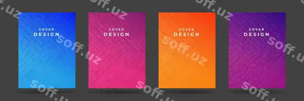 Zamonaviy abstrakt varaqalar komplekti rangli poyezr qop gradient shabloni | Modern abstract covers set colorful poster cover gradient template
