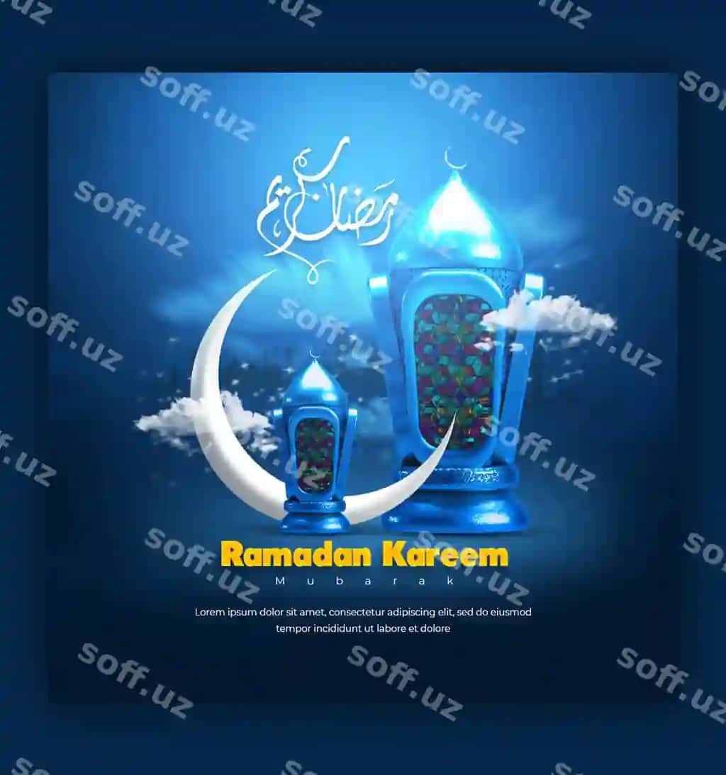Ramazon qadirramazon muborak Islomiy bayrami uchun diniy ijtimoiy media banneri | Ramadan kareem mubarak islamic festival religious social media banner