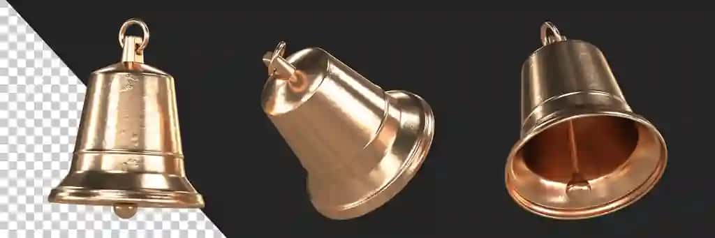 Oltin qo'ng'iroq izolyatsiya qilingan oq izolyatsiya qilingan | Gold bell isolated white isolated