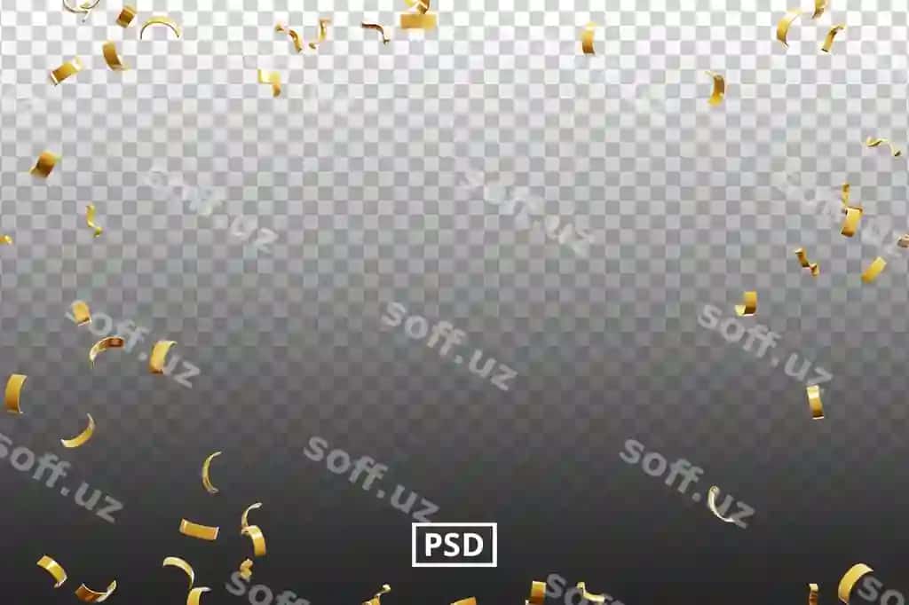 Haqiqiy oltin bayram konfeti tug'ilgan kunni nishonlash konfeti | Realistic gold celebration confetti birthday celebration confetti