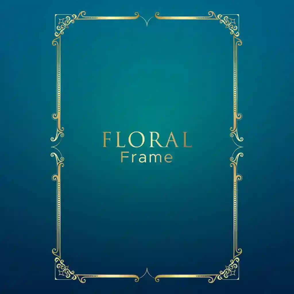 Elegand gul naqshli ramka bezaklari | Elegand floral ornament frame decoration