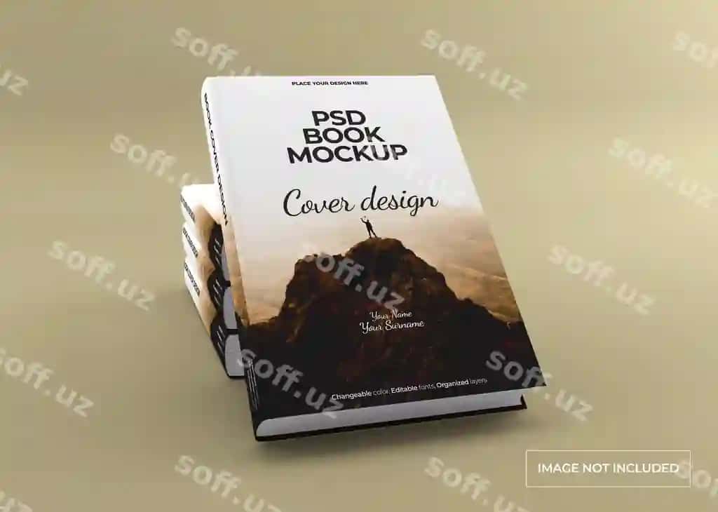 Fotorealistik qattiq muqovaa kitob mockup | Photorealistic hardcover book mockup
