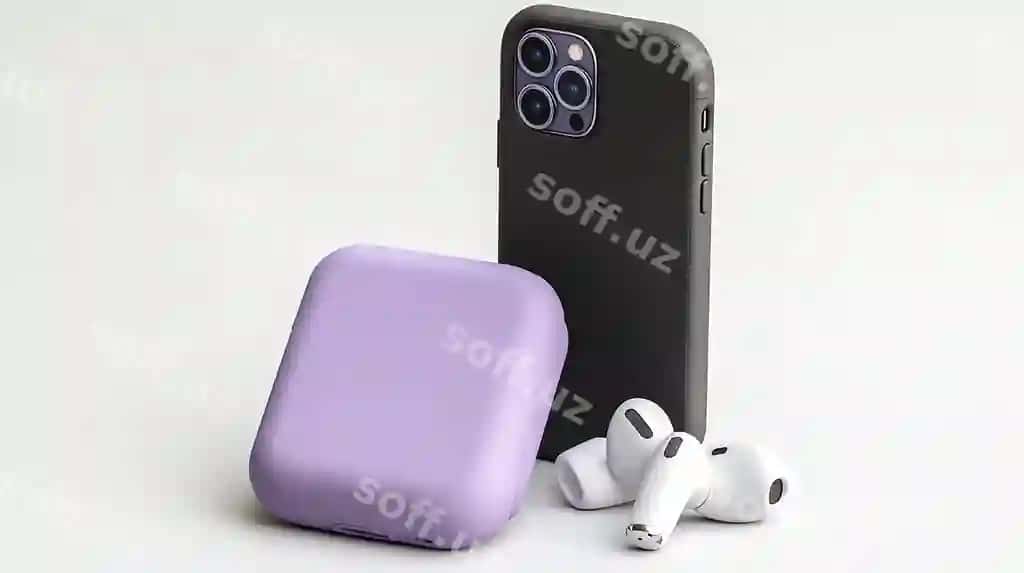 Pushti qoplantirilgan telefon bilan kamera bor binofat qutisi | Purple case with camera it white phone it