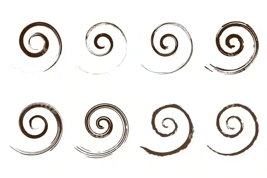 Spiralka ikonasi vintage retro uslubi grunge teksturasi xavfli ramz | Spiral icon vintage retro style grunge texture distressed symbol