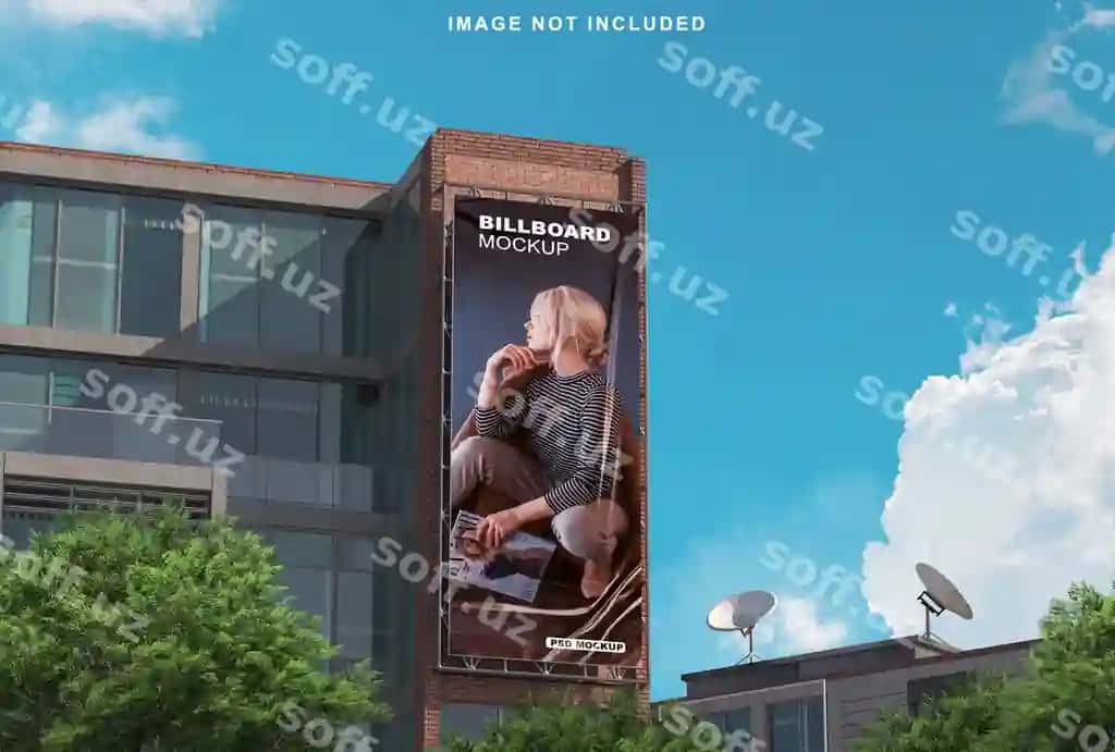 Katta billboard maketi psd | Large billboard mockup psd