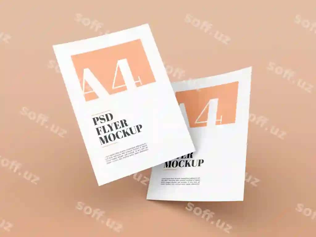 Minimal a4 flayer maketi | Minimal a4 flyer mockup