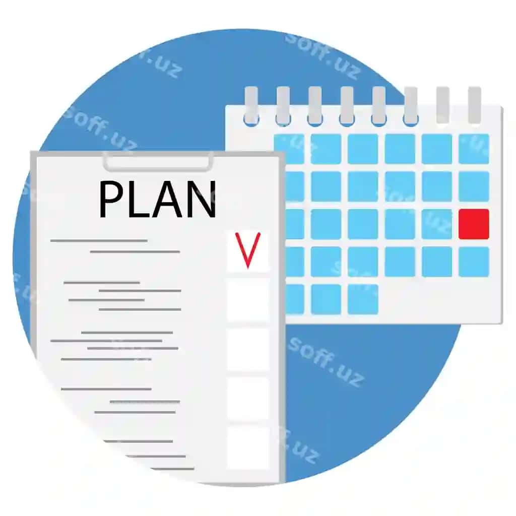 Reja kalendary ikonka vektor | Plan calendar icon vector