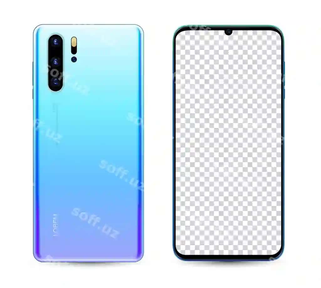 Haqiqiy smartfon maketi shaffof ekrani | Realistic smartphone mockup transparent screen