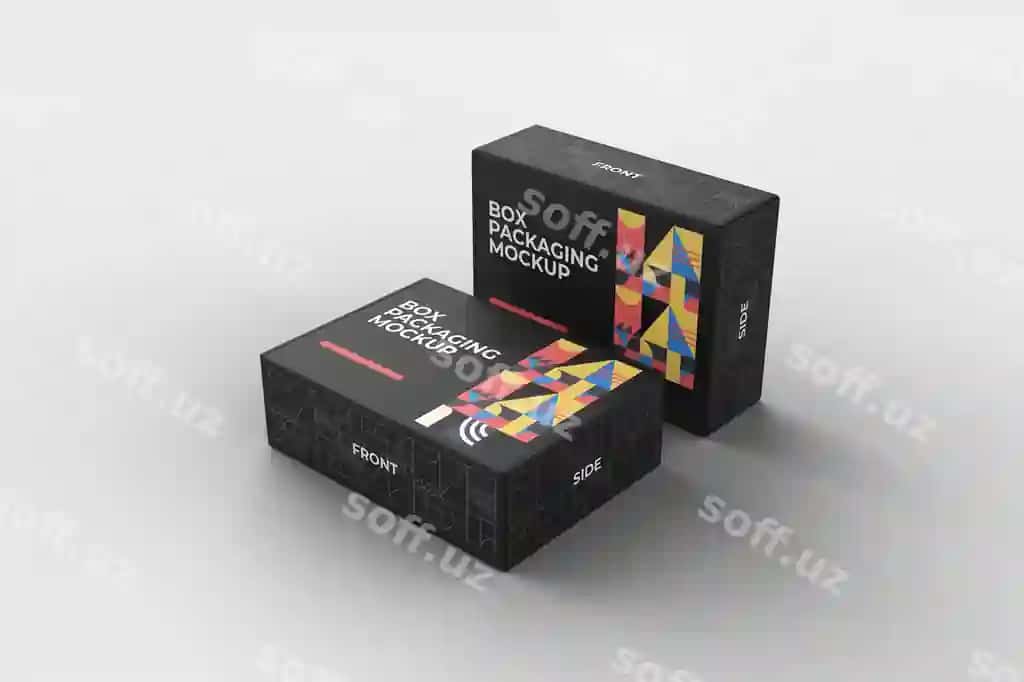 Qadoqlash qutisi maketi | Packaging box mockup