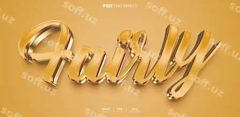 Feyray 3d tahrir qilish mumkin matn effekti | Fairy 3d editable text effect