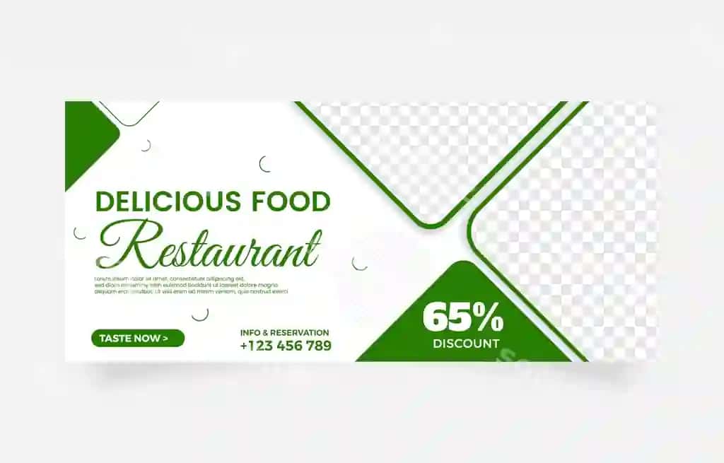 Sog'liq ovqat restoran banner dizayni ijtimoiy tarmoqlar | Healty food restaurant banner design social media