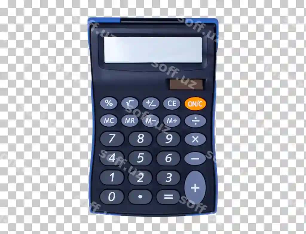 Izolyatsiya qilingan qora kalkulyator | Black calculator isolated