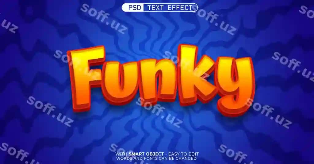 Tahrirlanadigan 3D uslubidagi matn effekti bilan qiziqarli | Funky with editable 3d style text effect