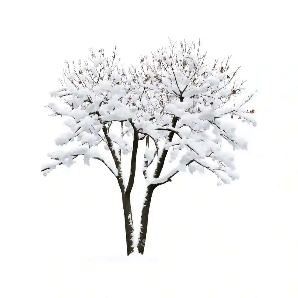 Qor bilan qoplangan daraxt qishda | Snowcovered tree winter