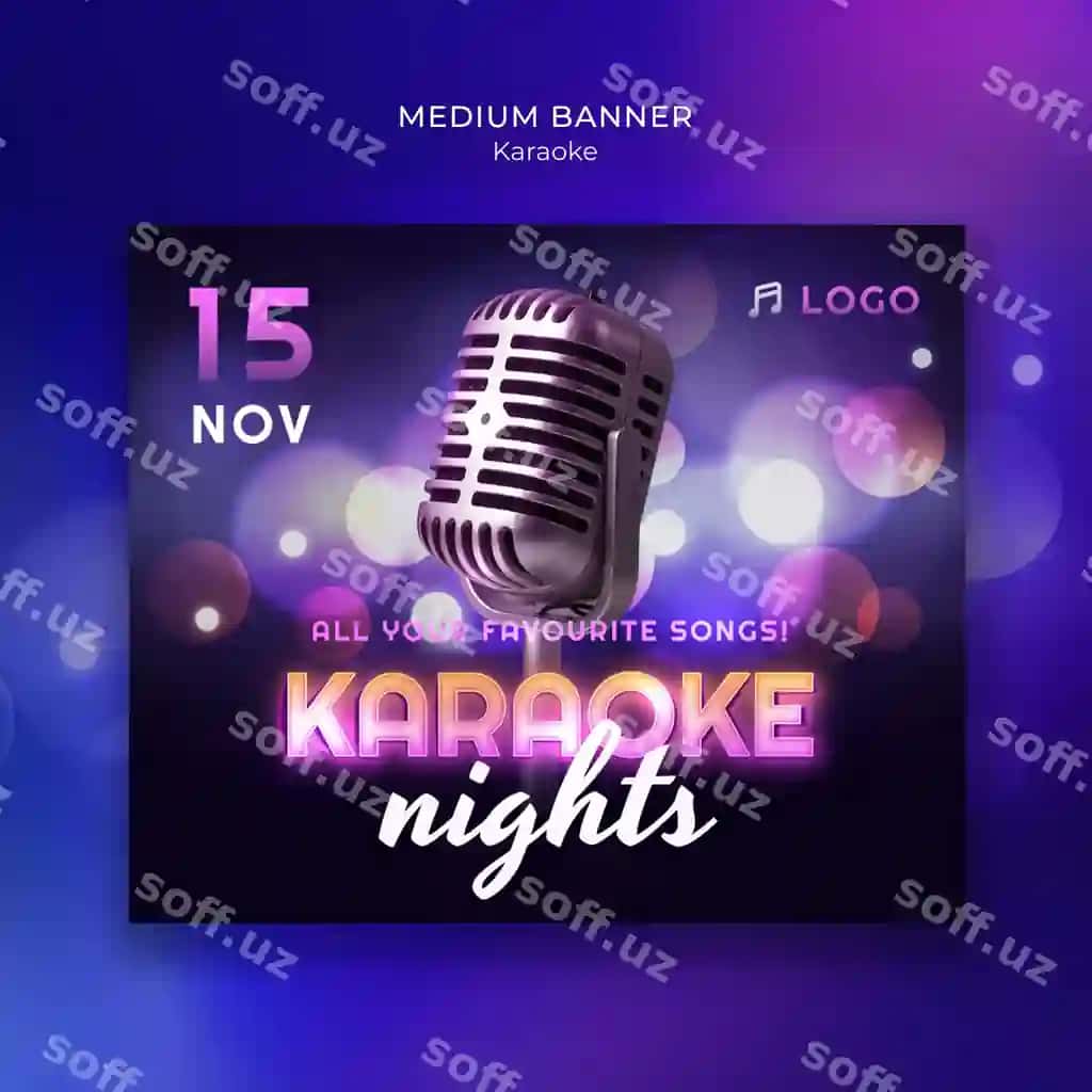 Qiziqarli karaoke ziyofat shabloni | Fun karaoke party template