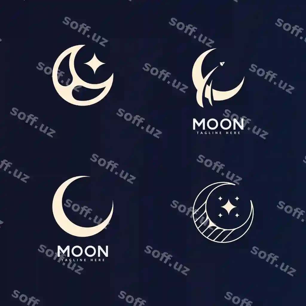 Oy logotipi vektor ikon dizayn shabloni | Moon logo vector icon design template