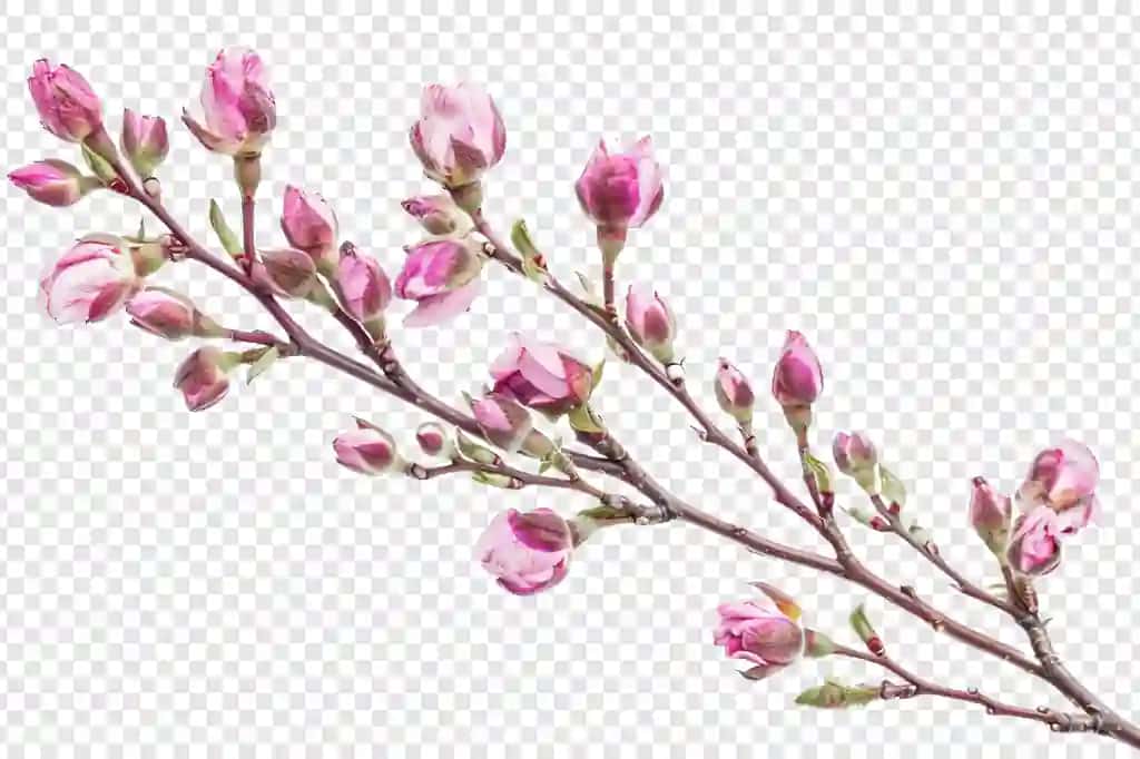 Pushti kurtak izolyatsiya qilingan shaffof fon | Pink bud isolated transparent background